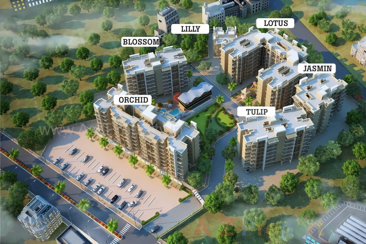 3D Elevation of real estate project Nandadeep Residency located at Navi-mumbai-m-corp, Thane, Maharashtra