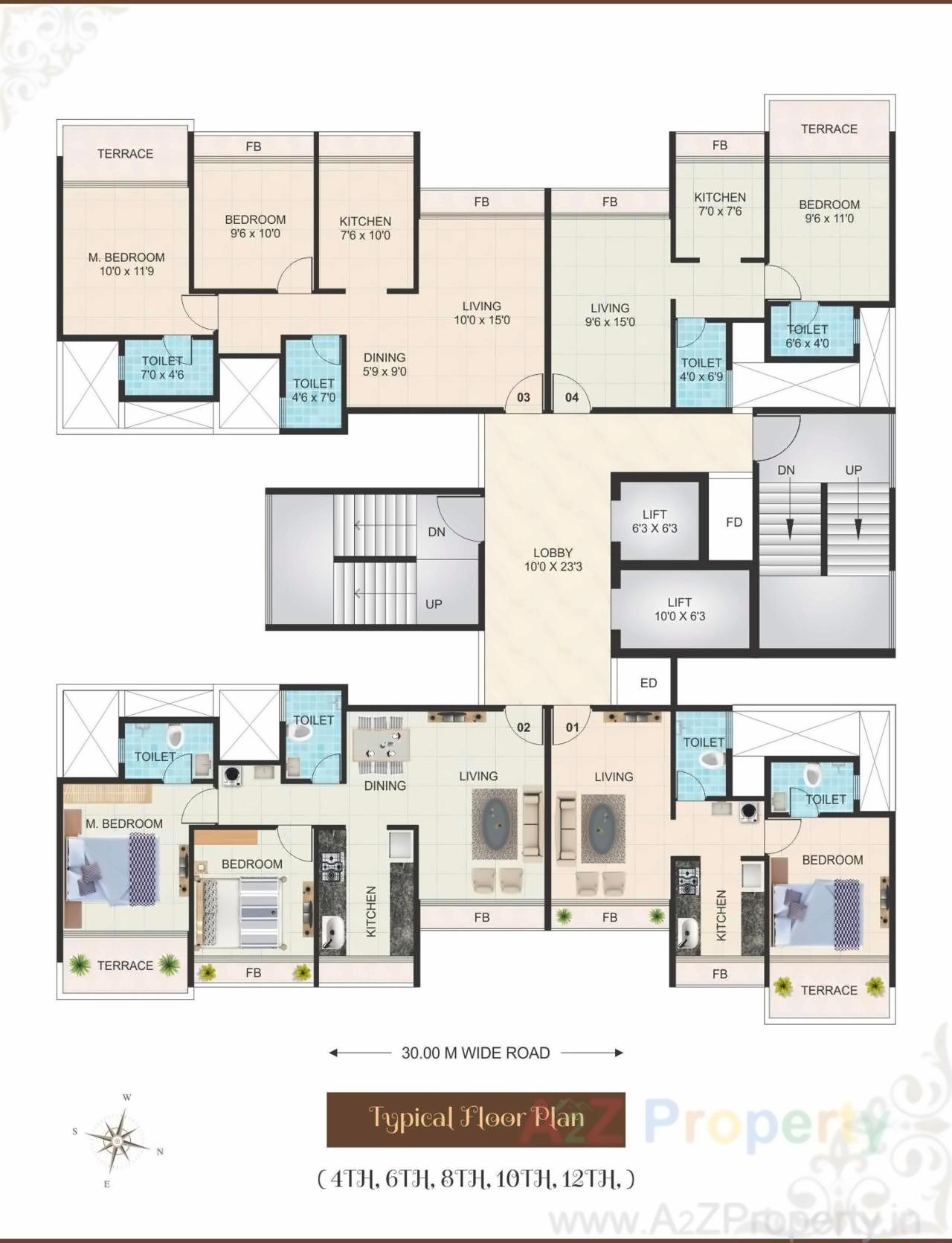 Layout of real estate project Neelkanth Alpine located at Navi-mumbai-m-corp, Thane, Maharashtra