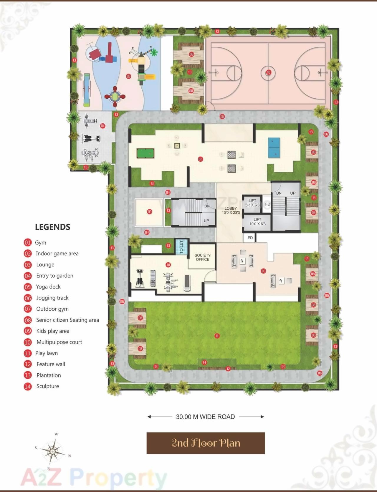 Layout of real estate project Neelkanth Alpine located at Navi-mumbai-m-corp, Thane, Maharashtra
