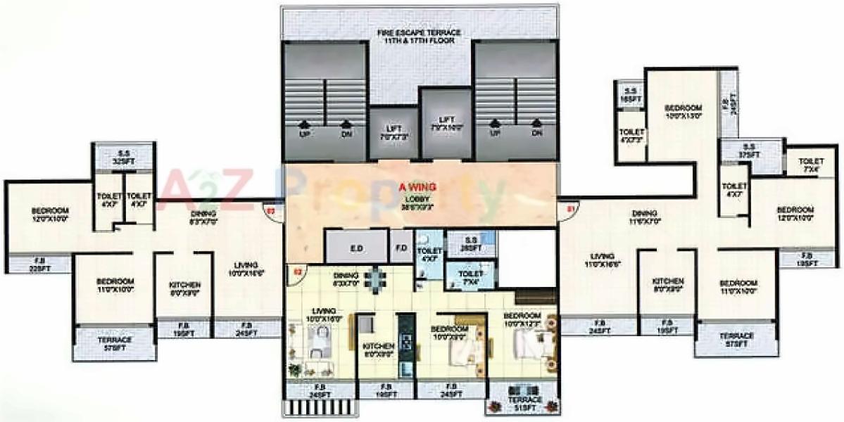 Layout of real estate project Neelkanth Heights located at Thane-m-corp, Thane, Maharashtra