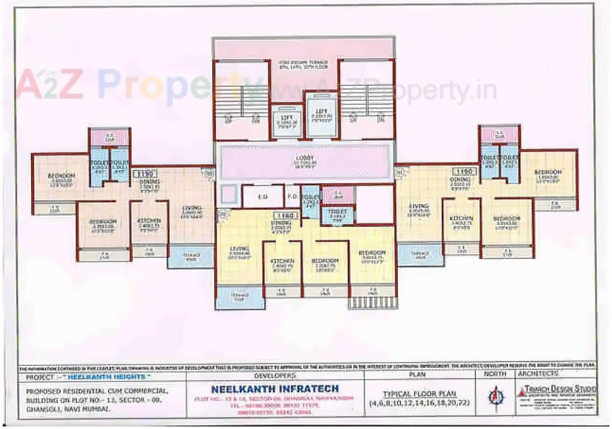 Layout of real estate project Neelkanth Heights located at Thane-m-corp, Thane, Maharashtra
