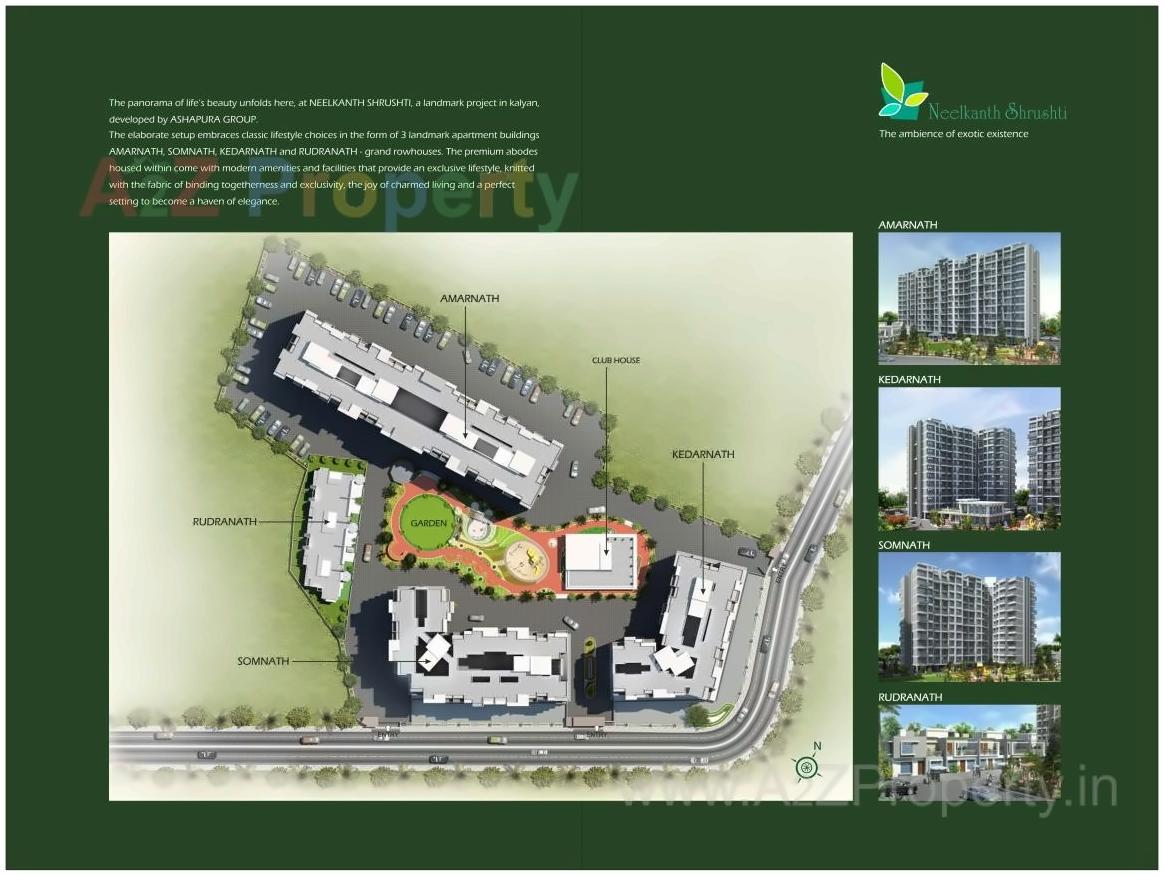 Layout of real estate project Neelkanth Shrushti located at Kalyandombivali-m-corp, Thane, Maharashtra