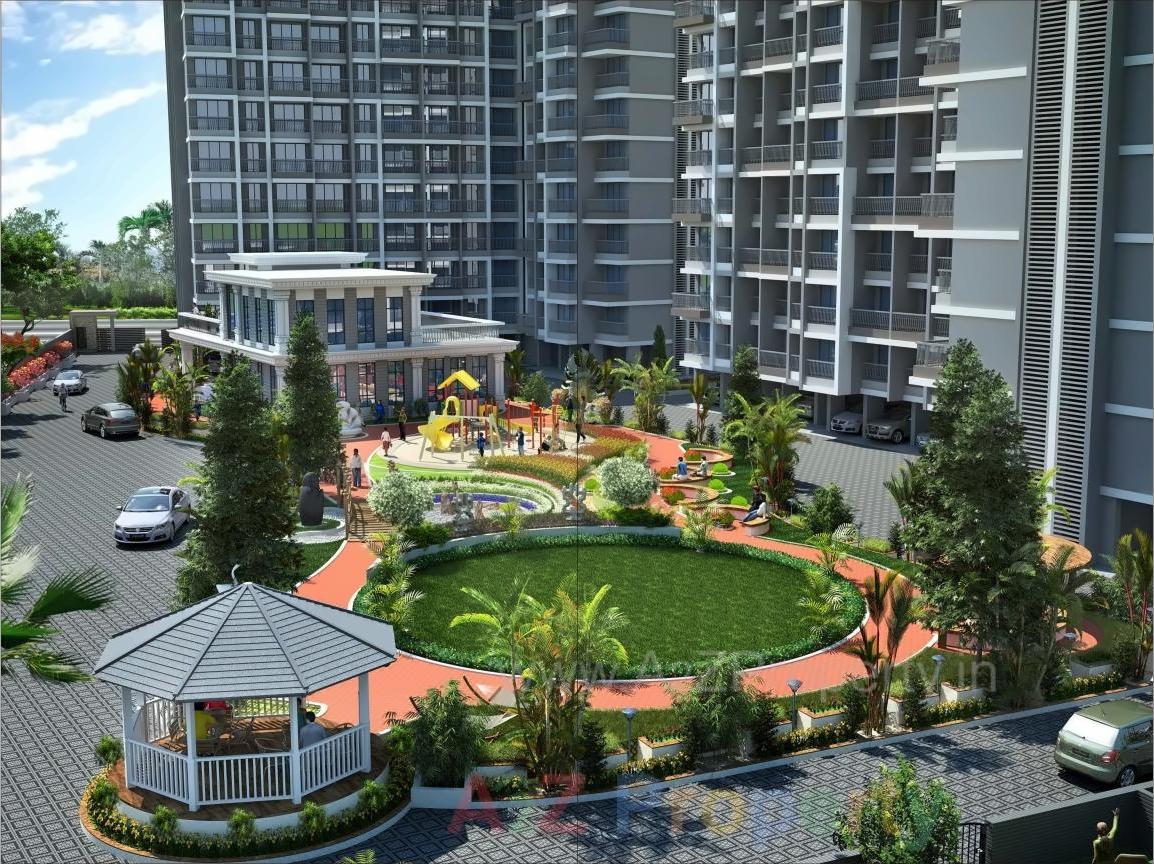 3D Elevation of real estate project Neelkanth Shrushti located at Kalyandombivali-m-corp, Thane, Maharashtra