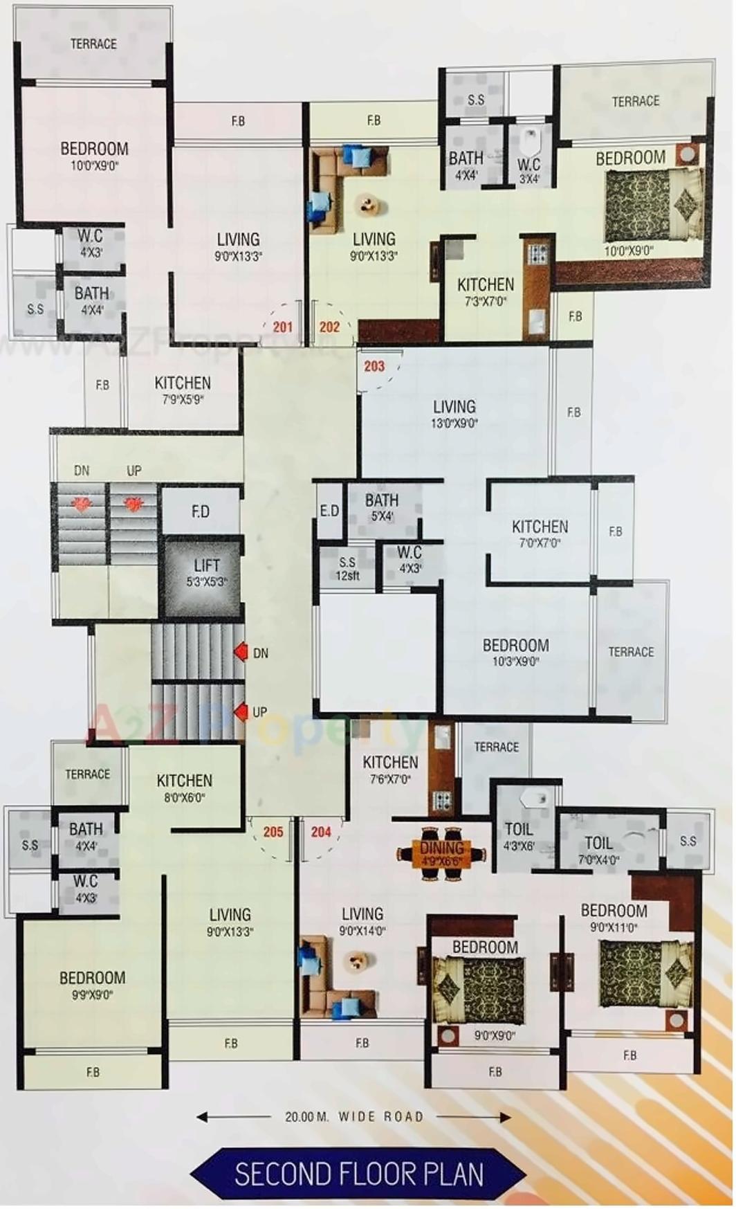Layout of real estate project Neelkanth Sparkle located at Navi-mumbai-m-corp, Thane, Maharashtra