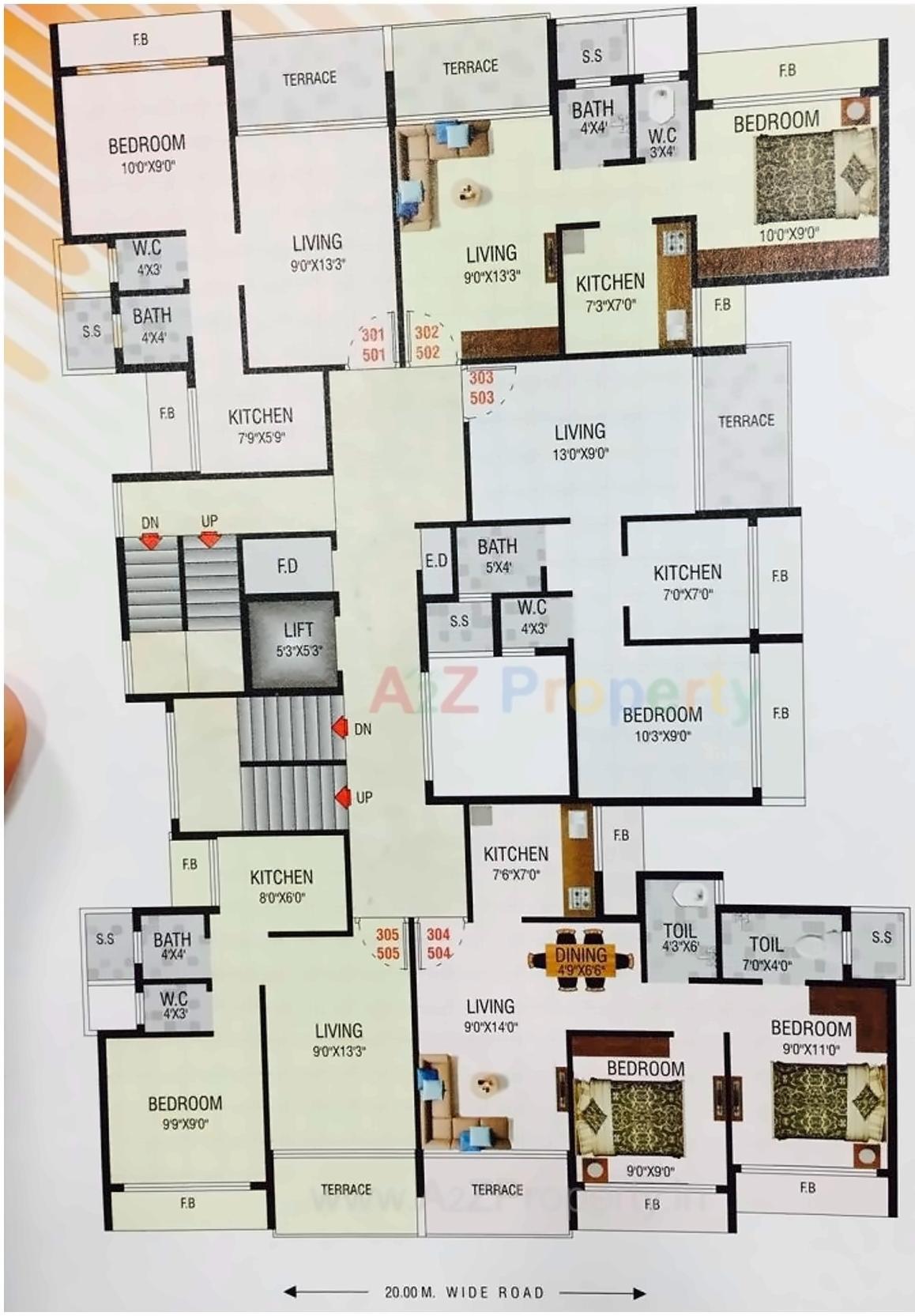 Layout of real estate project Neelkanth Sparkle located at Navi-mumbai-m-corp, Thane, Maharashtra