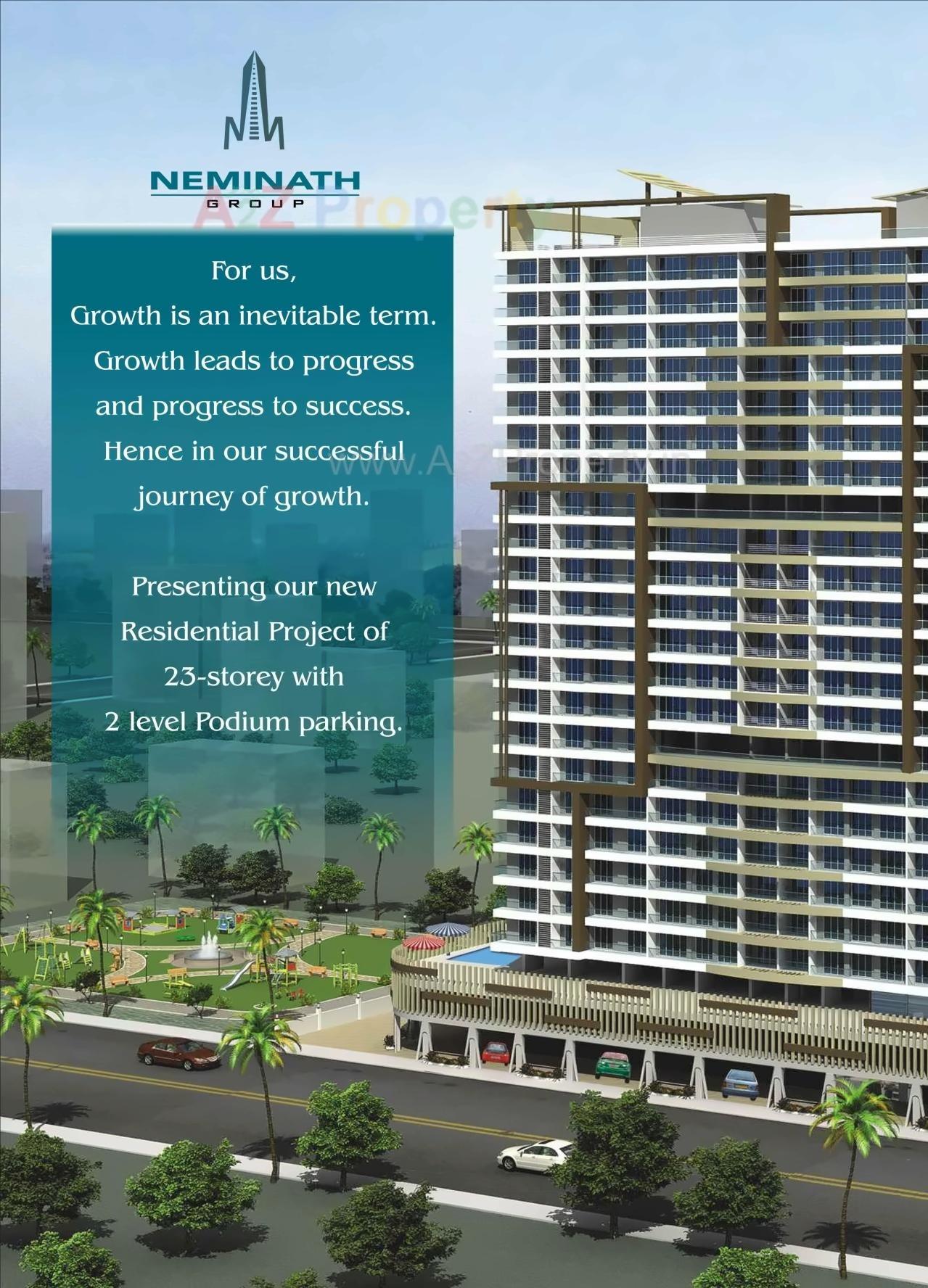 3D Elevation of real estate project Neminath Heights located at Mirabhayandar-m-corp, Thane, Maharashtra