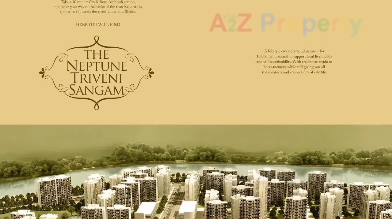 3D Elevation of real estate project Neptune Triveni Sangam located at Kalyandombivali-m-corp, Thane, Maharashtra
