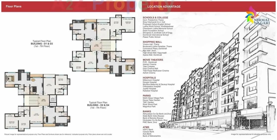 Layout of real estate project Nirmal Nagari located at Thane-m-corp, Thane, Maharashtra