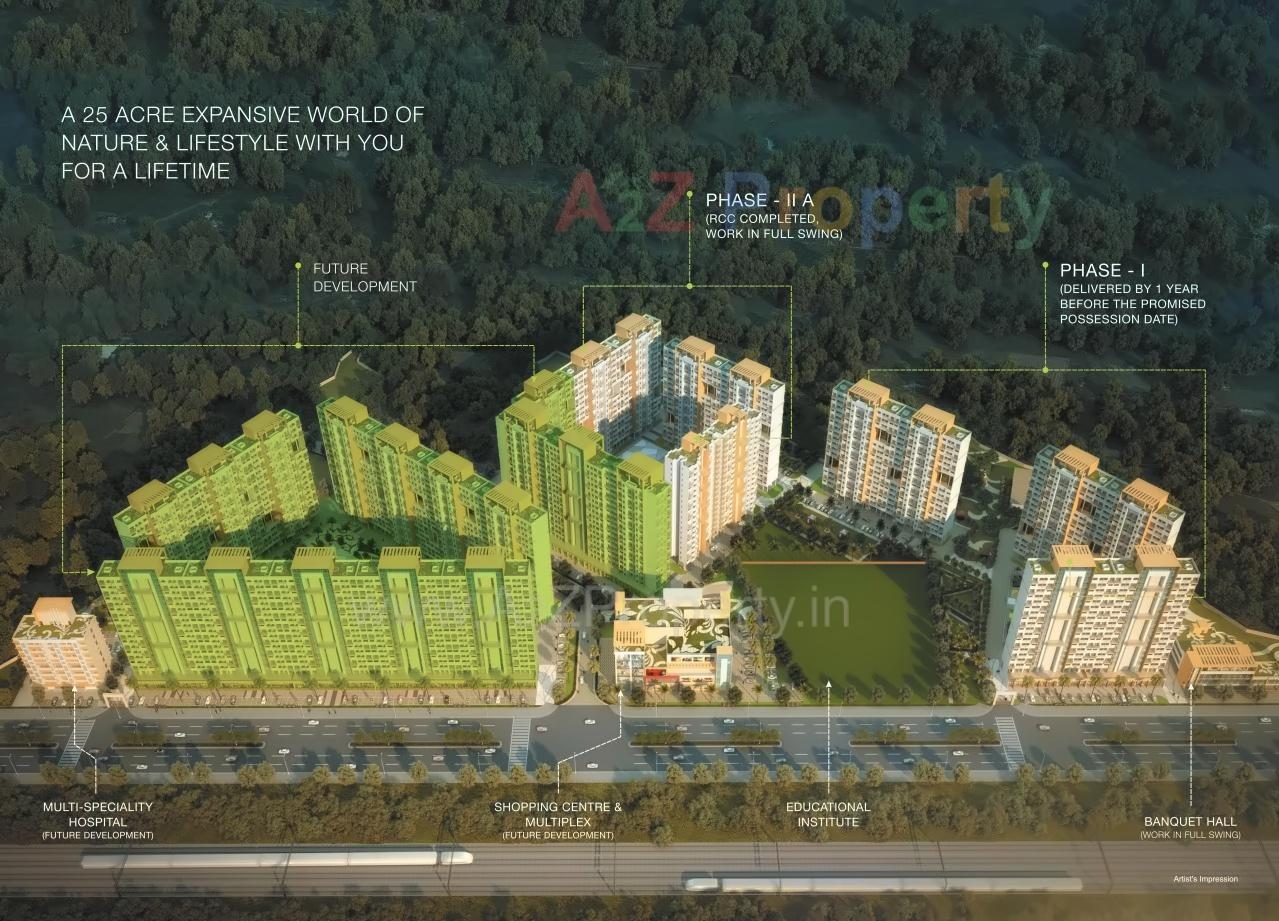 3D Elevation of real estate project Nisarg Greens located at Badlapur-m-cl, Thane, Maharashtra