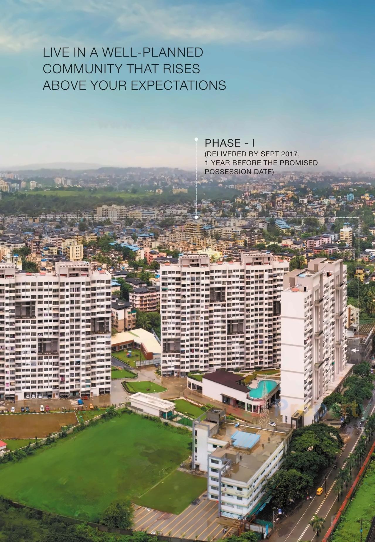 3D Elevation of real estate project Nisarg Greens located at Badlapur-m-cl, Thane, Maharashtra