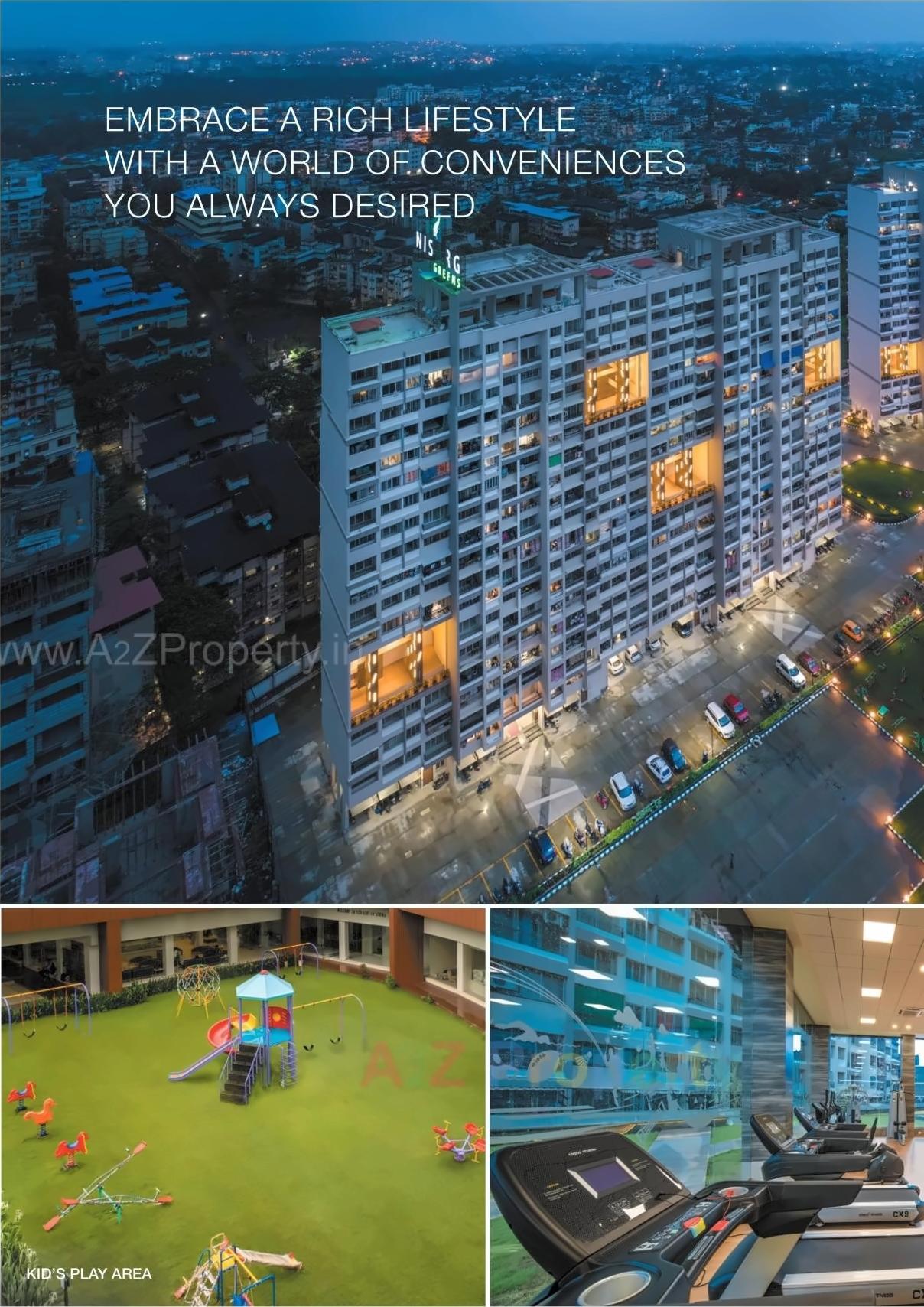 3D Elevation of real estate project Nisarg Greens located at Badlapur-m-cl, Thane, Maharashtra