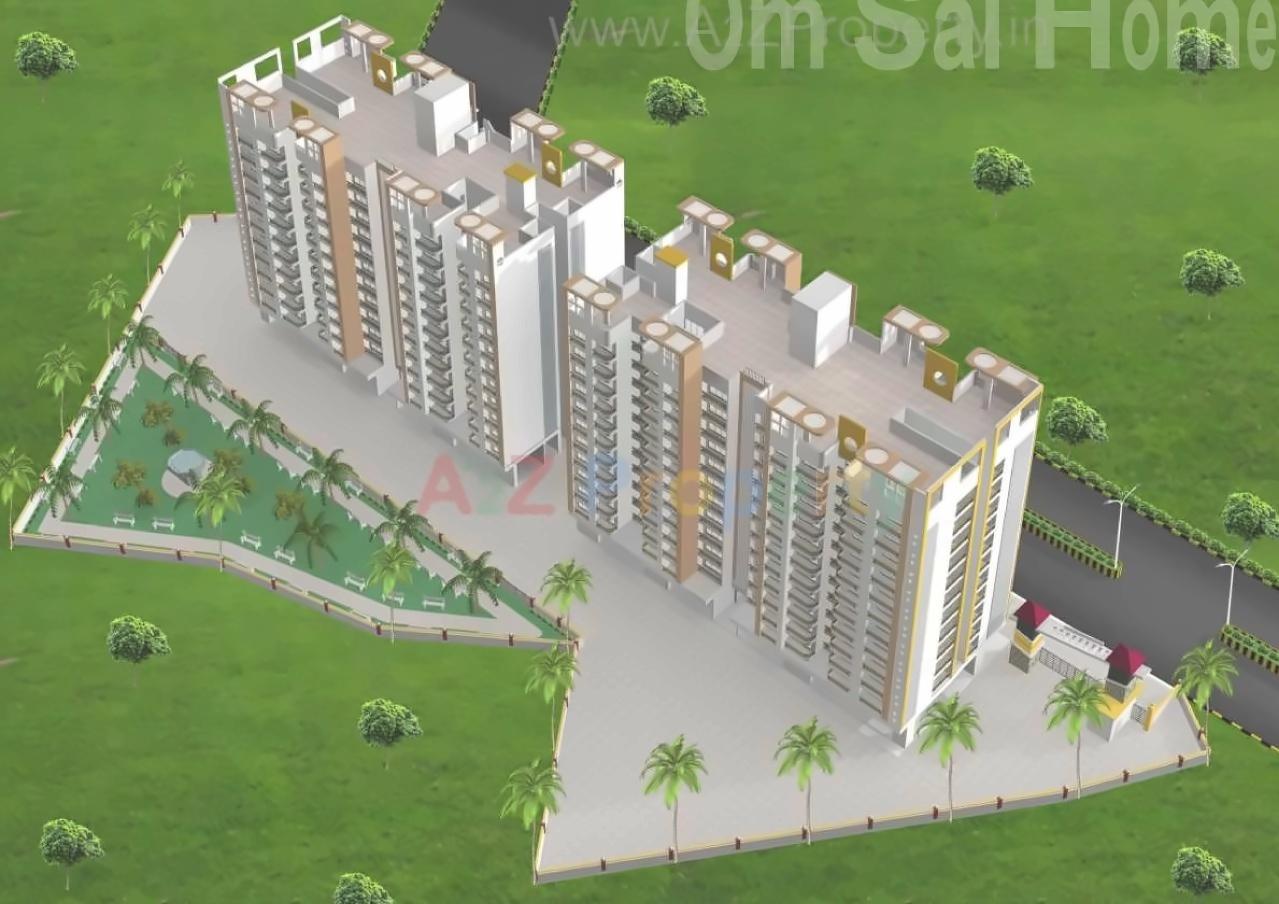 3D Elevation of real estate project Om Sai Home located at Bhiwandi-m-corp, Thane, Maharashtra