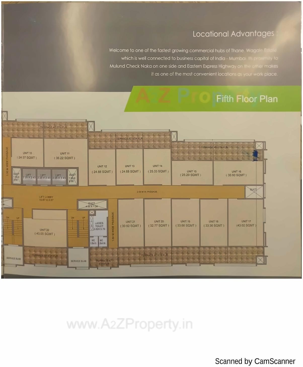 Layout of real estate project Omega Business Park located at Thane-m-corp, Thane, Maharashtra