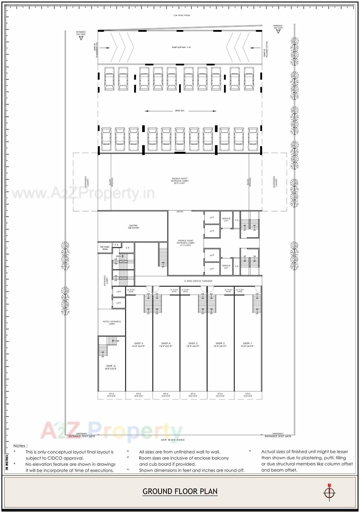 Layout of real estate project One Platinum located at Navi-mumbai-m-corp, Thane, Maharashtra