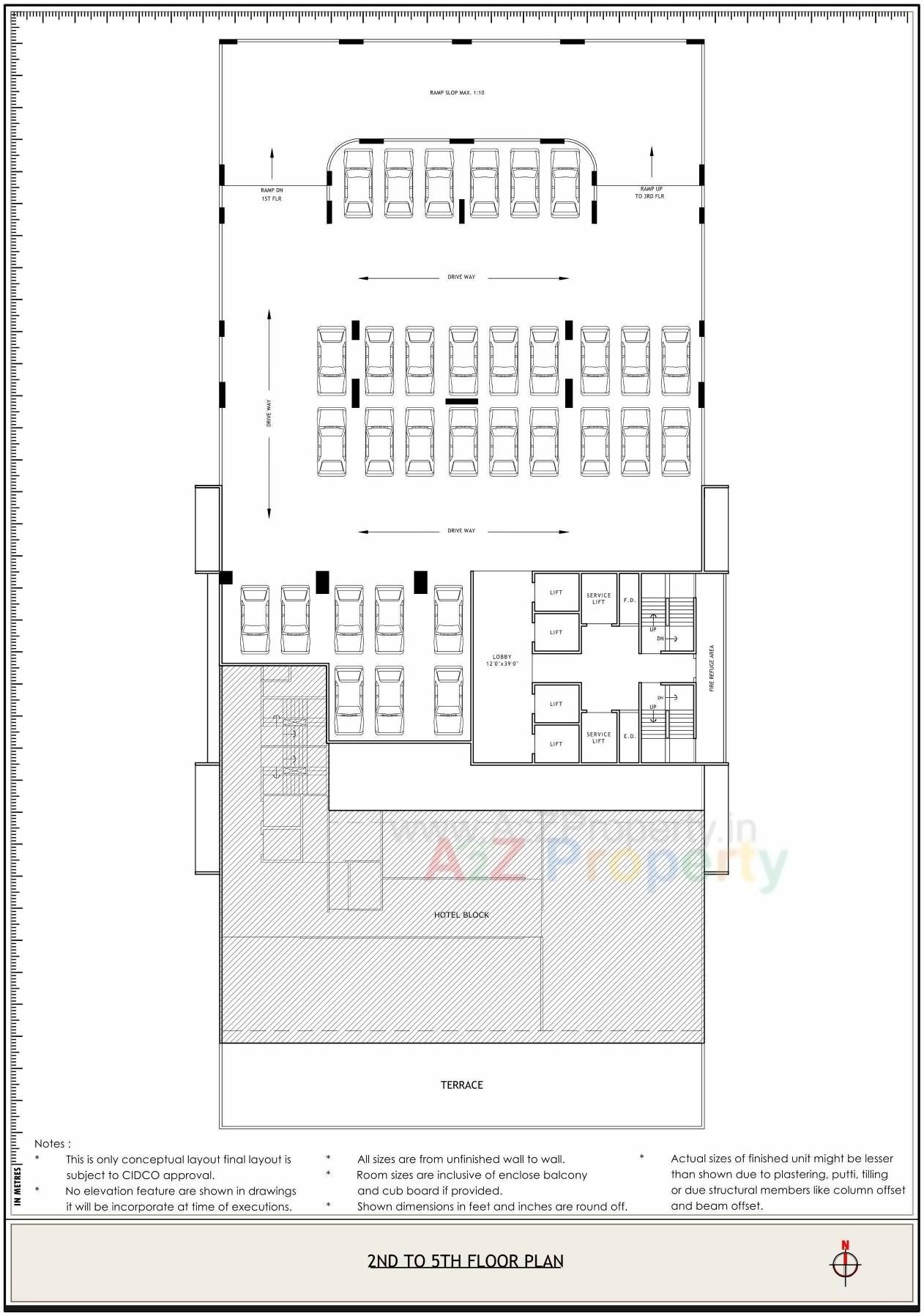 Layout of real estate project One Platinum located at Navi-mumbai-m-corp, Thane, Maharashtra