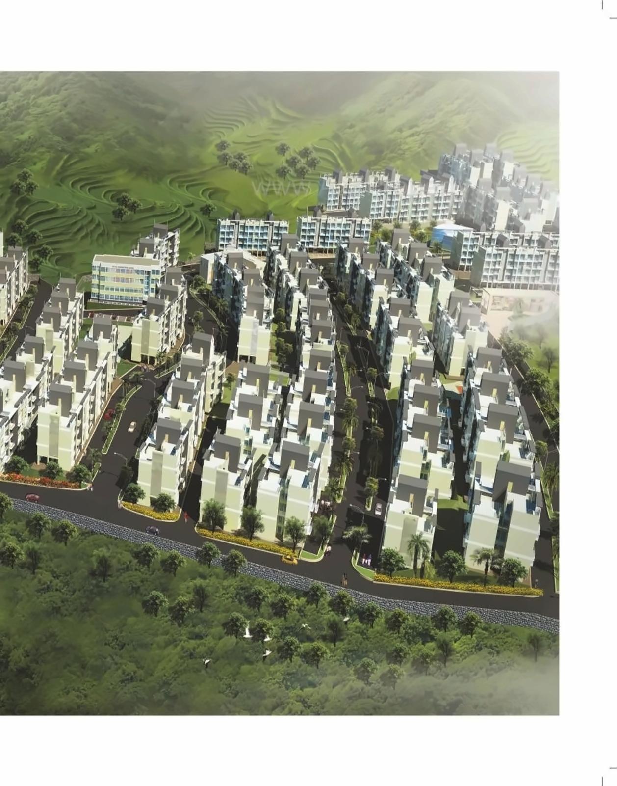 3D Elevation of real estate project Orchid located at Kalambhe, Thane, Maharashtra