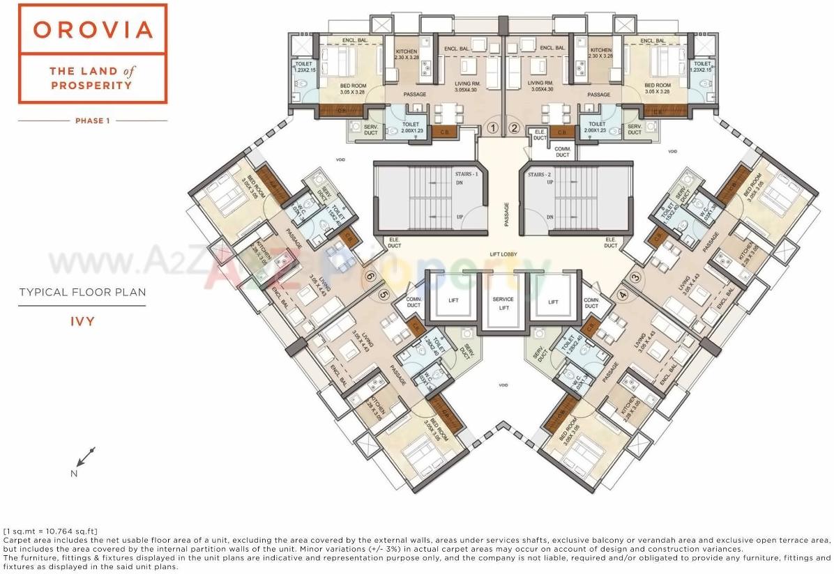 Layout of real estate project Orovia located at Thane-m-corp, Thane, Maharashtra