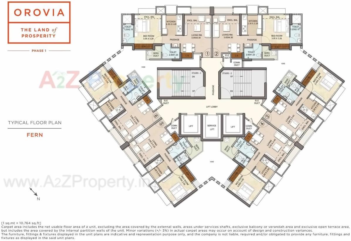 Layout of real estate project Orovia located at Thane-m-corp, Thane, Maharashtra