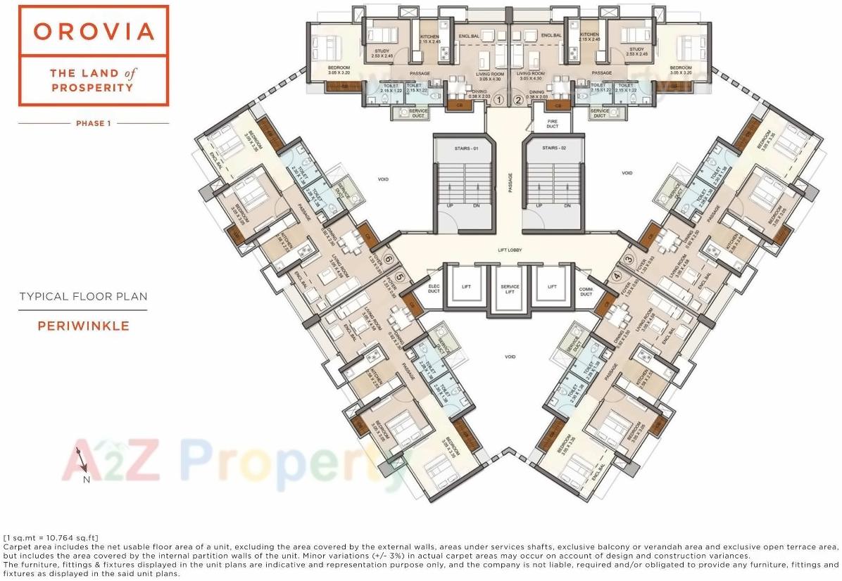 Layout of real estate project Orovia located at Thane-m-corp, Thane, Maharashtra