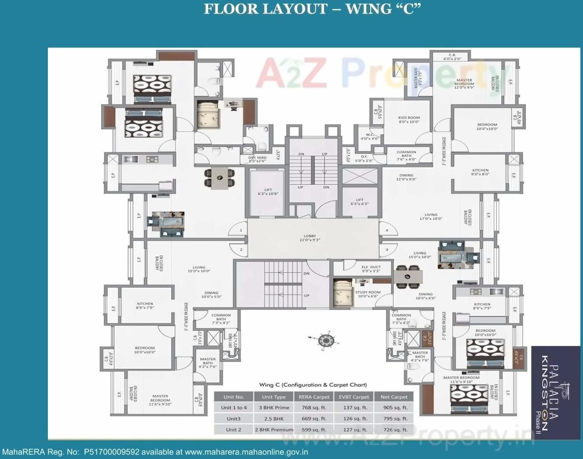 Layout of real estate project Palacia located at Thane-m-corp, Thane, Maharashtra