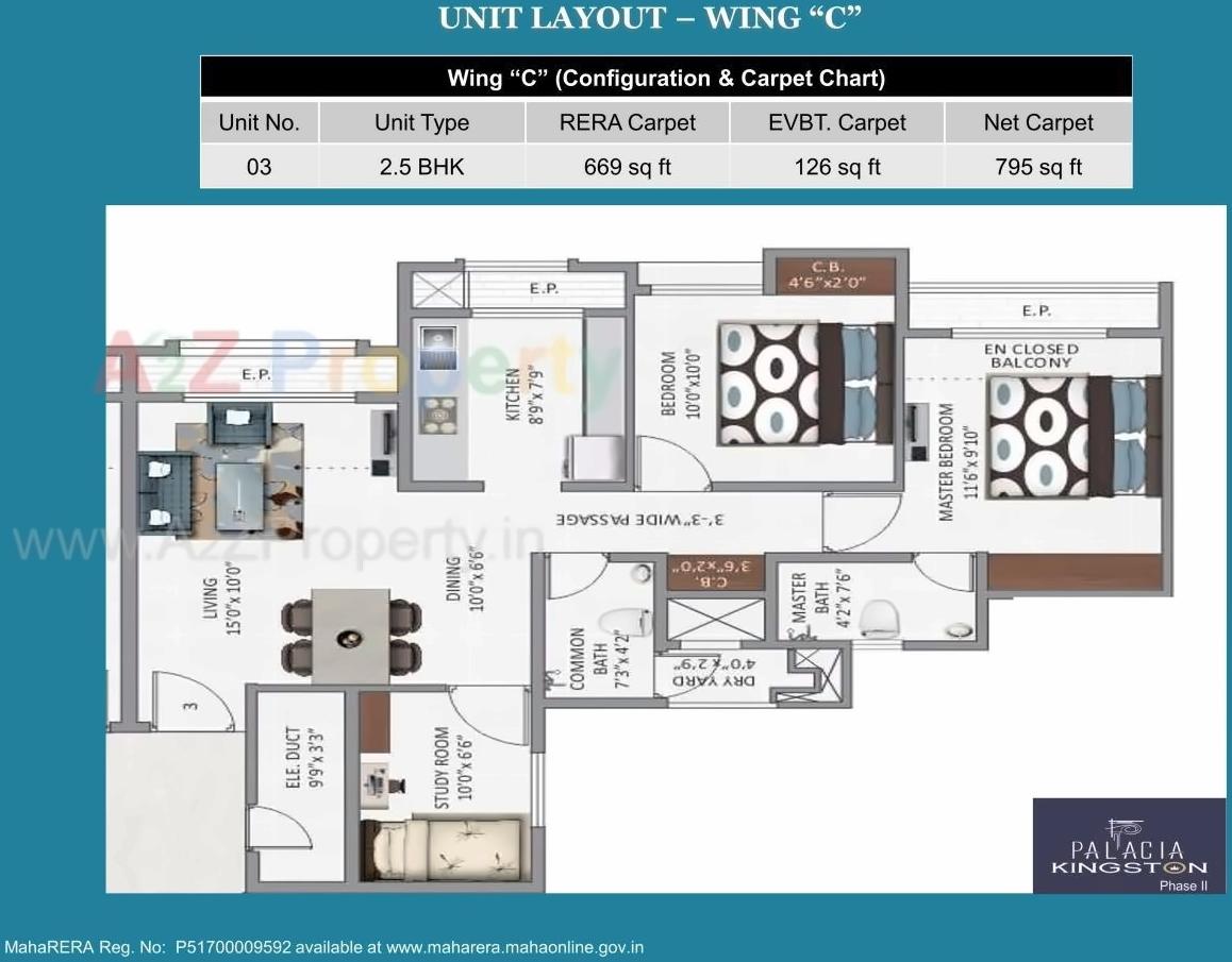 Layout of real estate project Palacia located at Thane-m-corp, Thane, Maharashtra