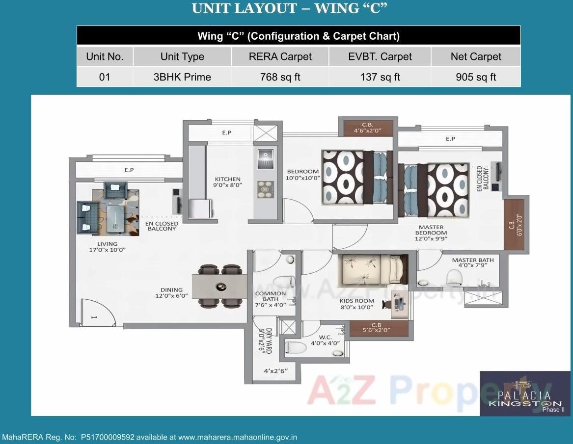 Layout of real estate project Palacia located at Thane-m-corp, Thane, Maharashtra