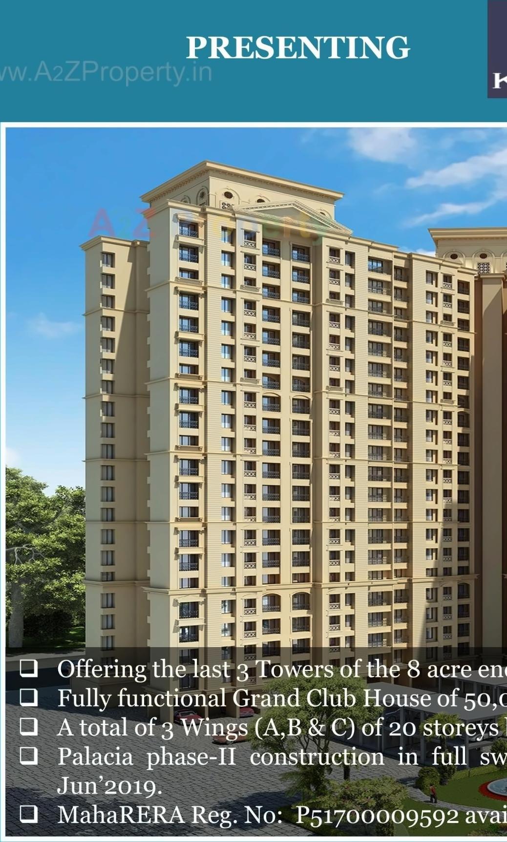 3D Elevation of real estate project Palacia located at Thane-m-corp, Thane, Maharashtra