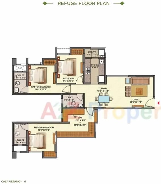 Layout of real estate project Palava Lakeside A To located at Khoni, Thane, Maharashtra