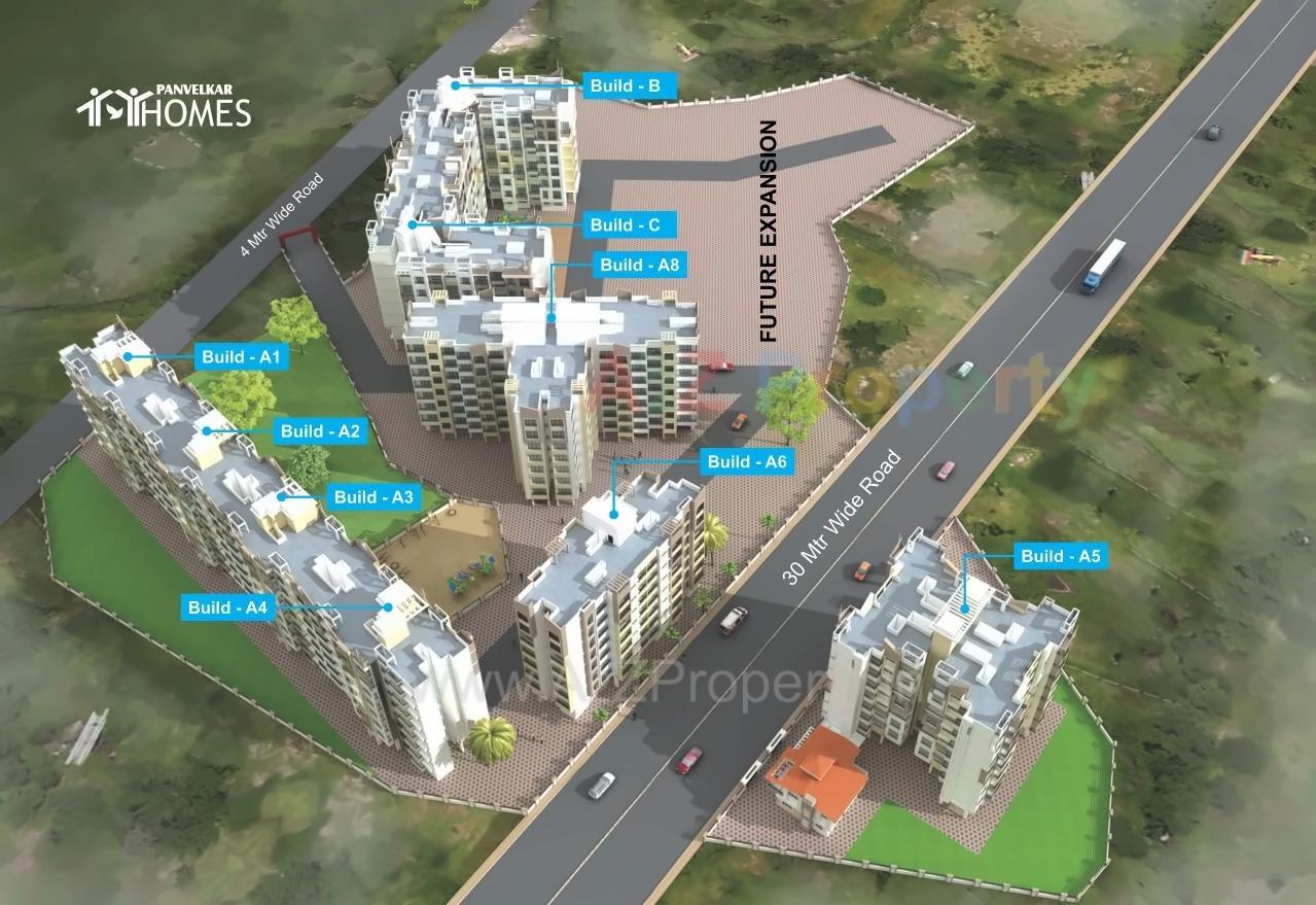 3D Elevation of real estate project Panvelkar Homes located at Ambarnathm-cl, Thane, Maharashtra