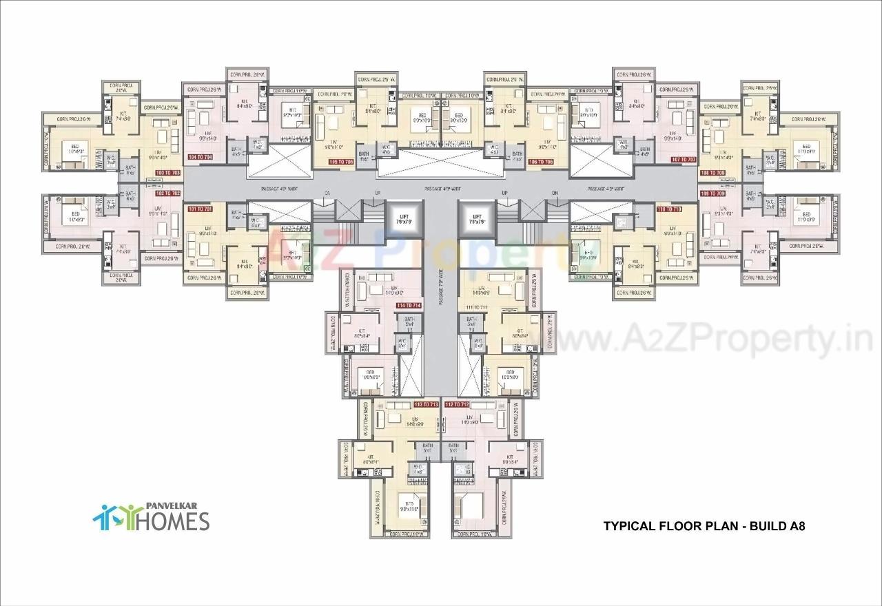 Layout of real estate project Panvelkar Homes located at Ambarnathm-cl, Thane, Maharashtra