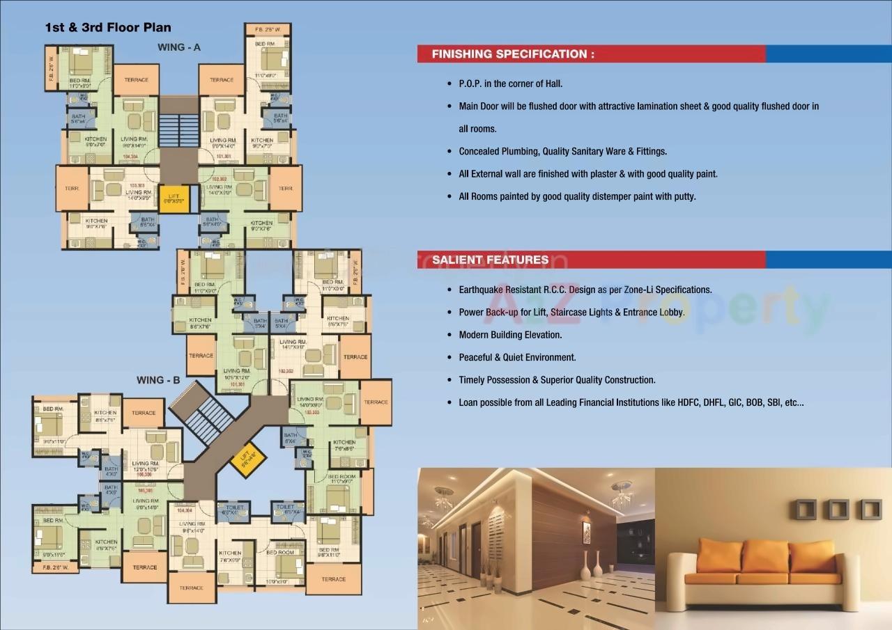 Layout of real estate project Parshva Residency located at Badlapur-m-cl, Thane, Maharashtra