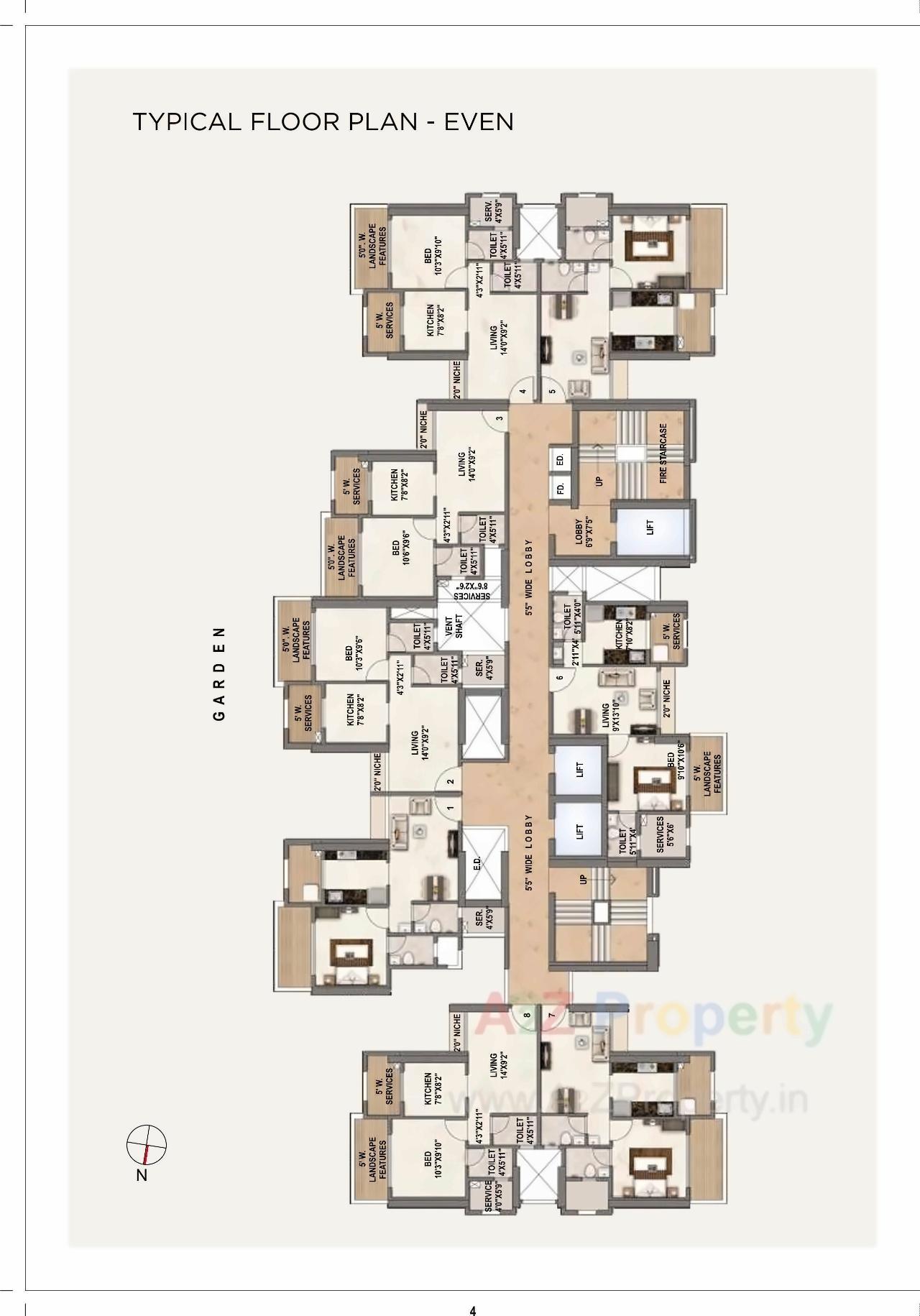 Layout of real estate project Parth Lakefront located at Navi-mumbai-m-corp, Thane, Maharashtra