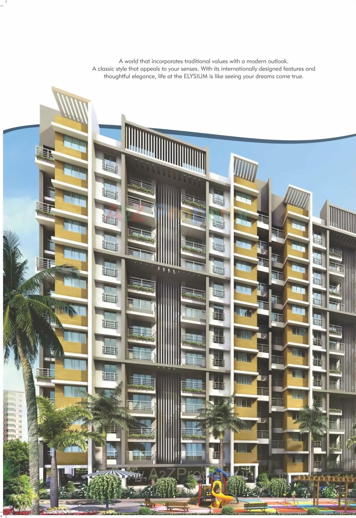 3D Elevation of real estate project Patels Elysium located at Ambarnathm-cl, Thane, Maharashtra
