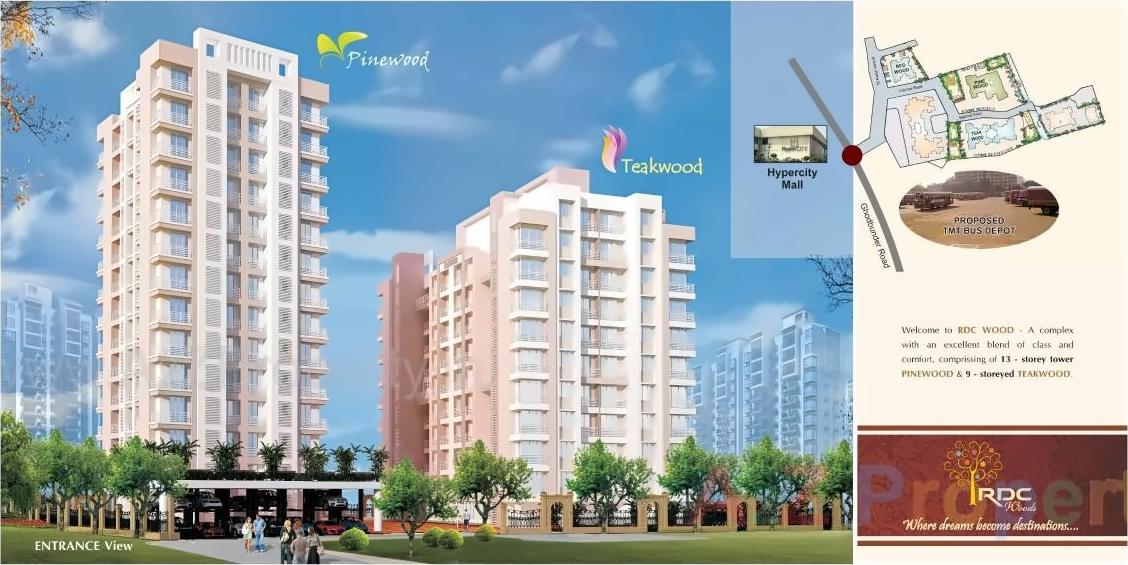 3D Elevation of real estate project Pine Wood located at Thane-m-corp, Thane, Maharashtra
