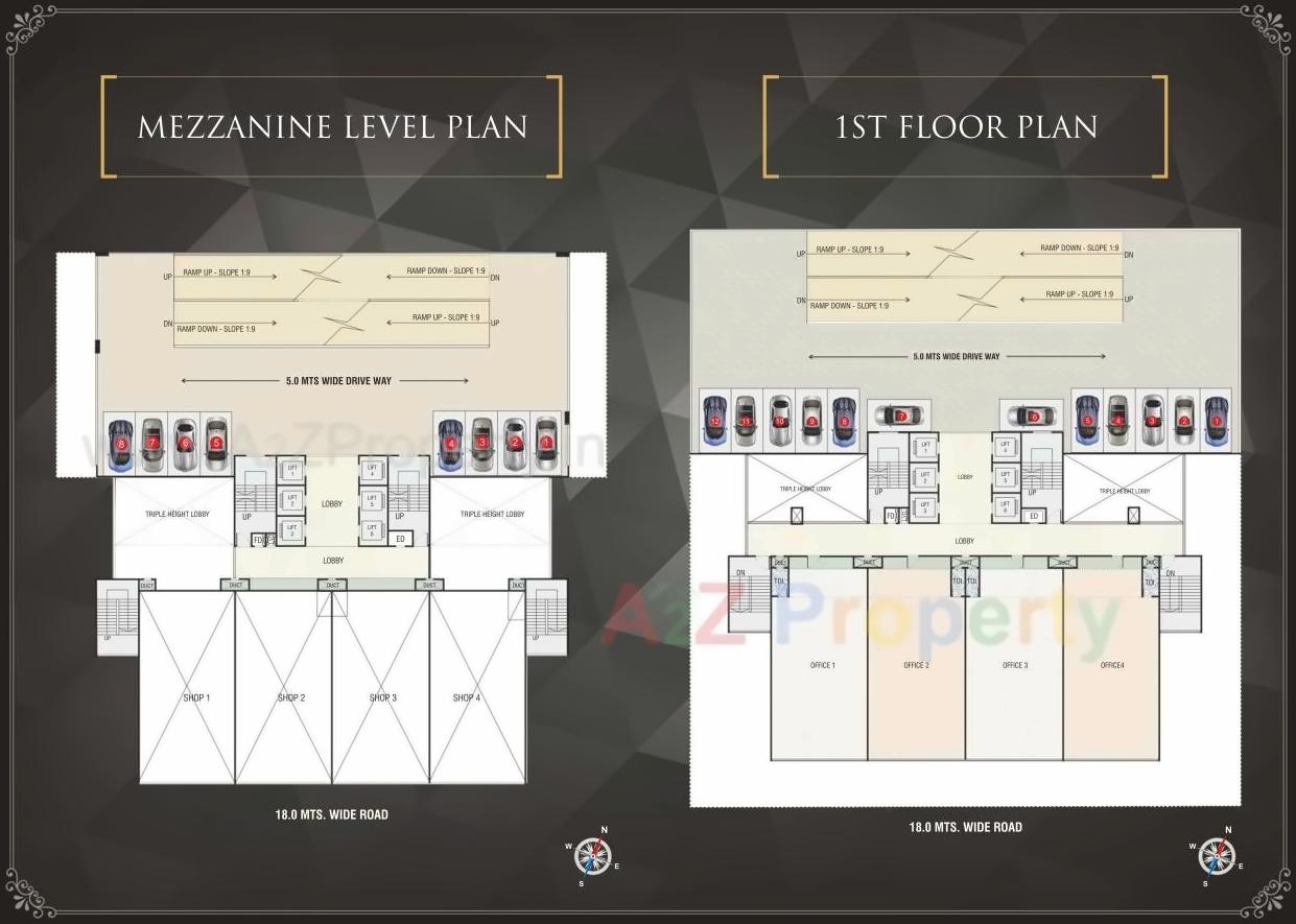 Layout of real estate project Plan S Business Park located at Navi-mumbai-m-corp, Thane, Maharashtra
