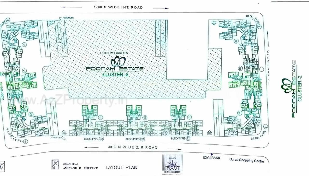 Layout of real estate project Poonam Estate Cl Blg 7 located at Mirabhayandar-m-corp, Thane, Maharashtra