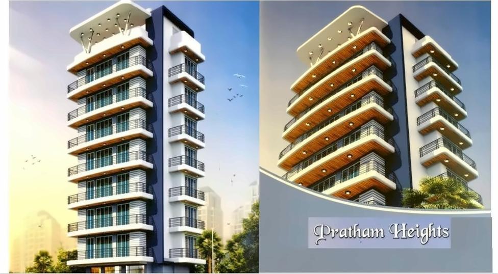 3D Elevation of real estate project Pratham Heights located at Mirabhayandar-m-corp, Thane, Maharashtra