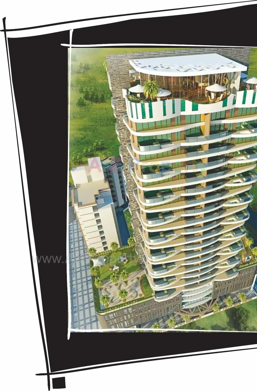 3D Elevation of real estate project Punyodaya Skylounge located at Kalyandombivali-m-corp, Thane, Maharashtra