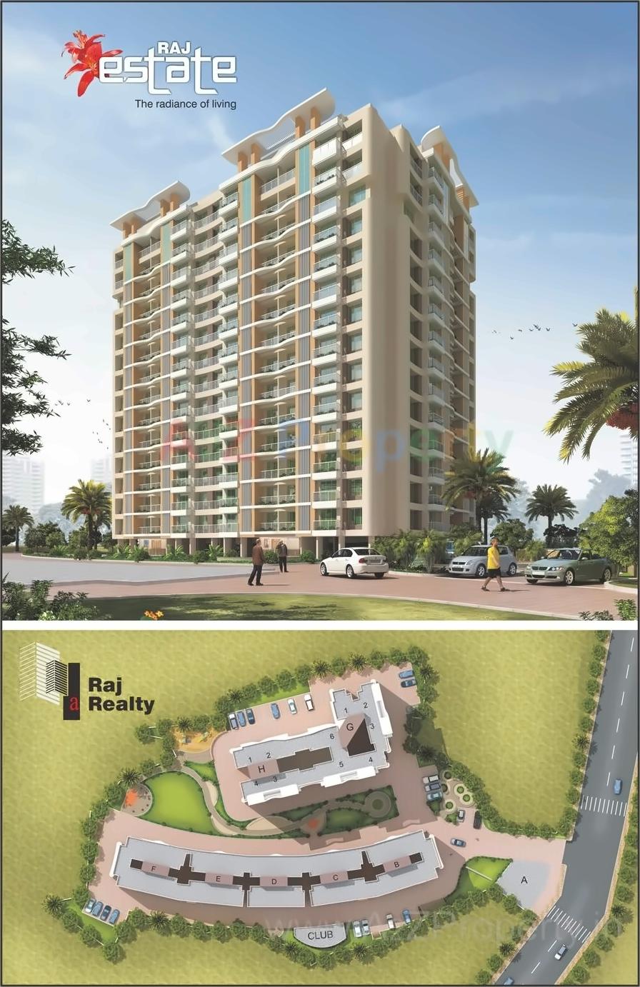 3D Elevation of real estate project Raj Estate located at Mirabhayandar-m-corp, Thane, Maharashtra