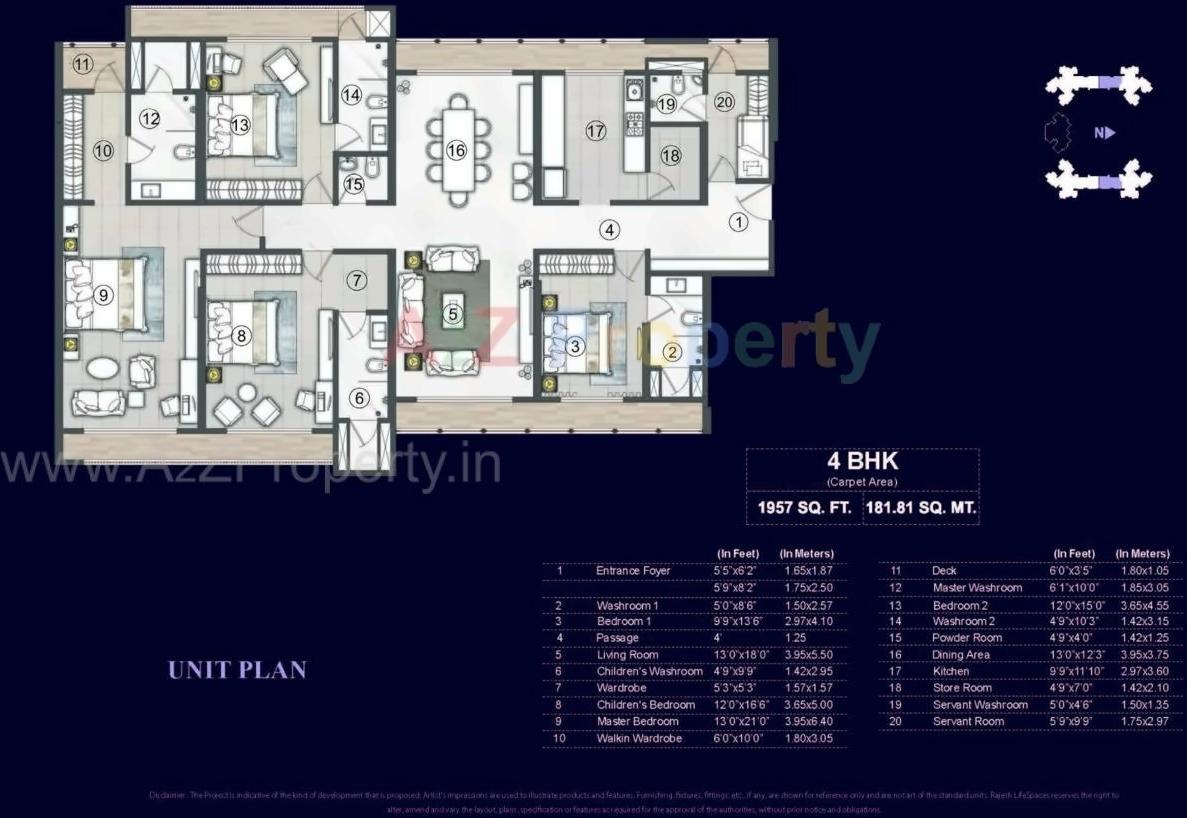 Layout of real estate project Raj Tattva located at Thane-m-corp, Thane, Maharashtra
