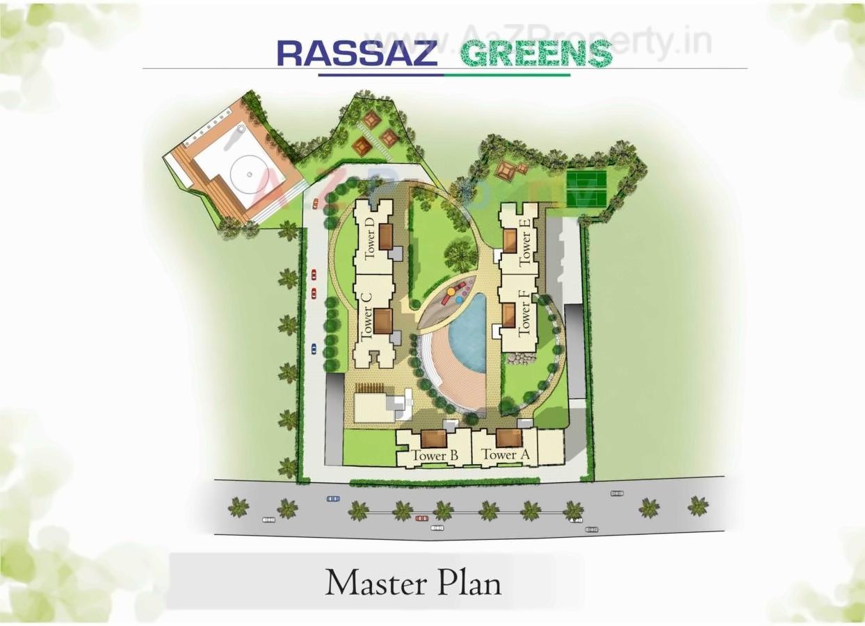Layout of real estate project Rassaz Greens located at Mirabhayandar-m-corp, Thane, Maharashtra