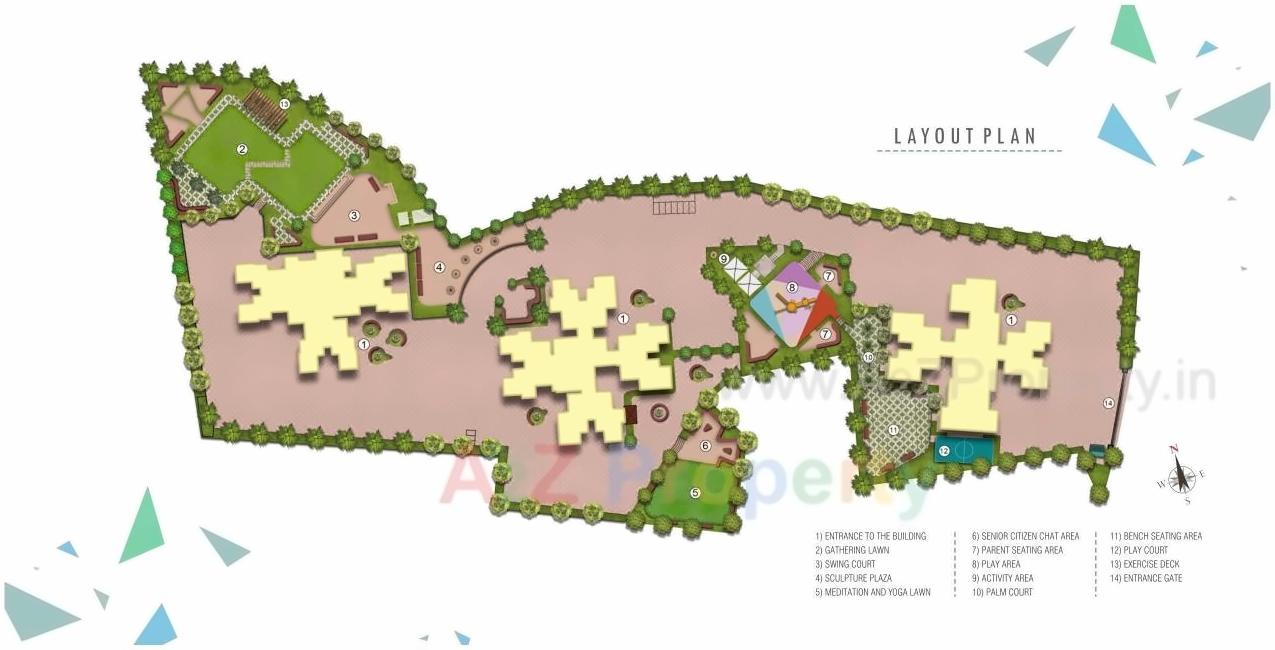 Layout of real estate project Raunak Heights located at Thane-m-corp, Thane, Maharashtra