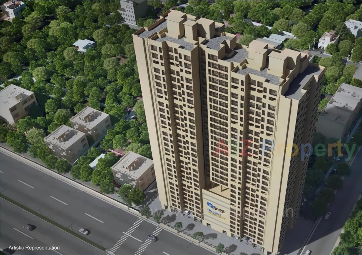 3D Elevation of real estate project Raunak Residency located at Thane-m-corp, Thane, Maharashtra