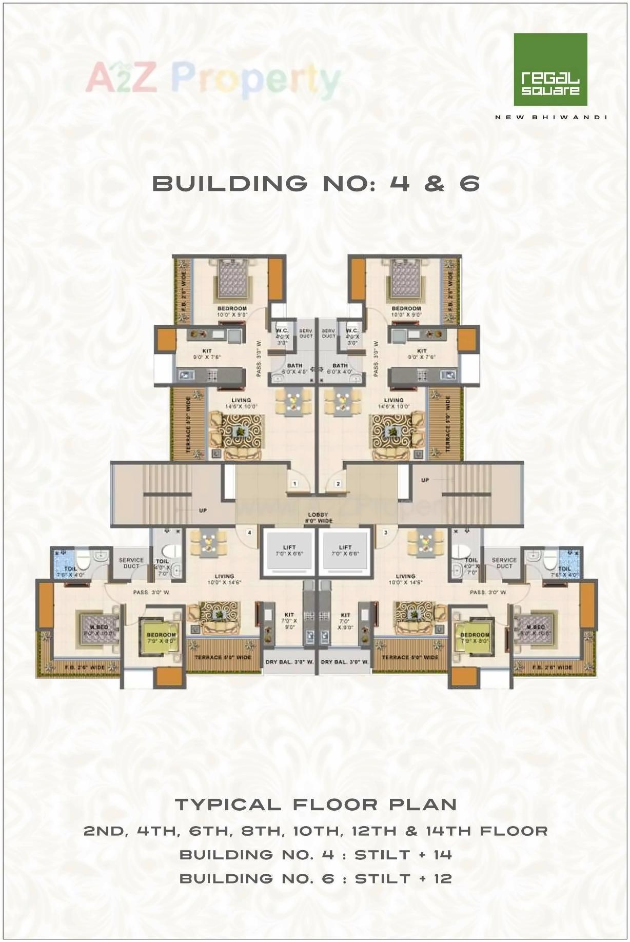 Layout of real estate project Regal Square  No located at Bhiwandi-m-corp, Thane, Maharashtra