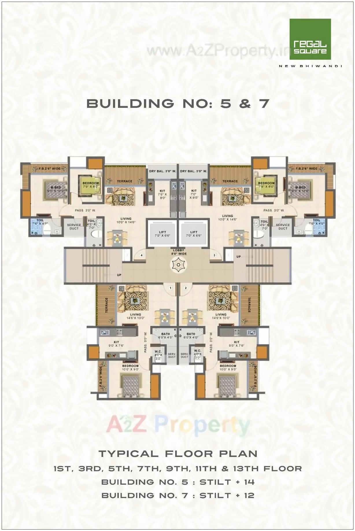 Layout of real estate project Regal Square  No located at Bhiwandi-m-corp, Thane, Maharashtra