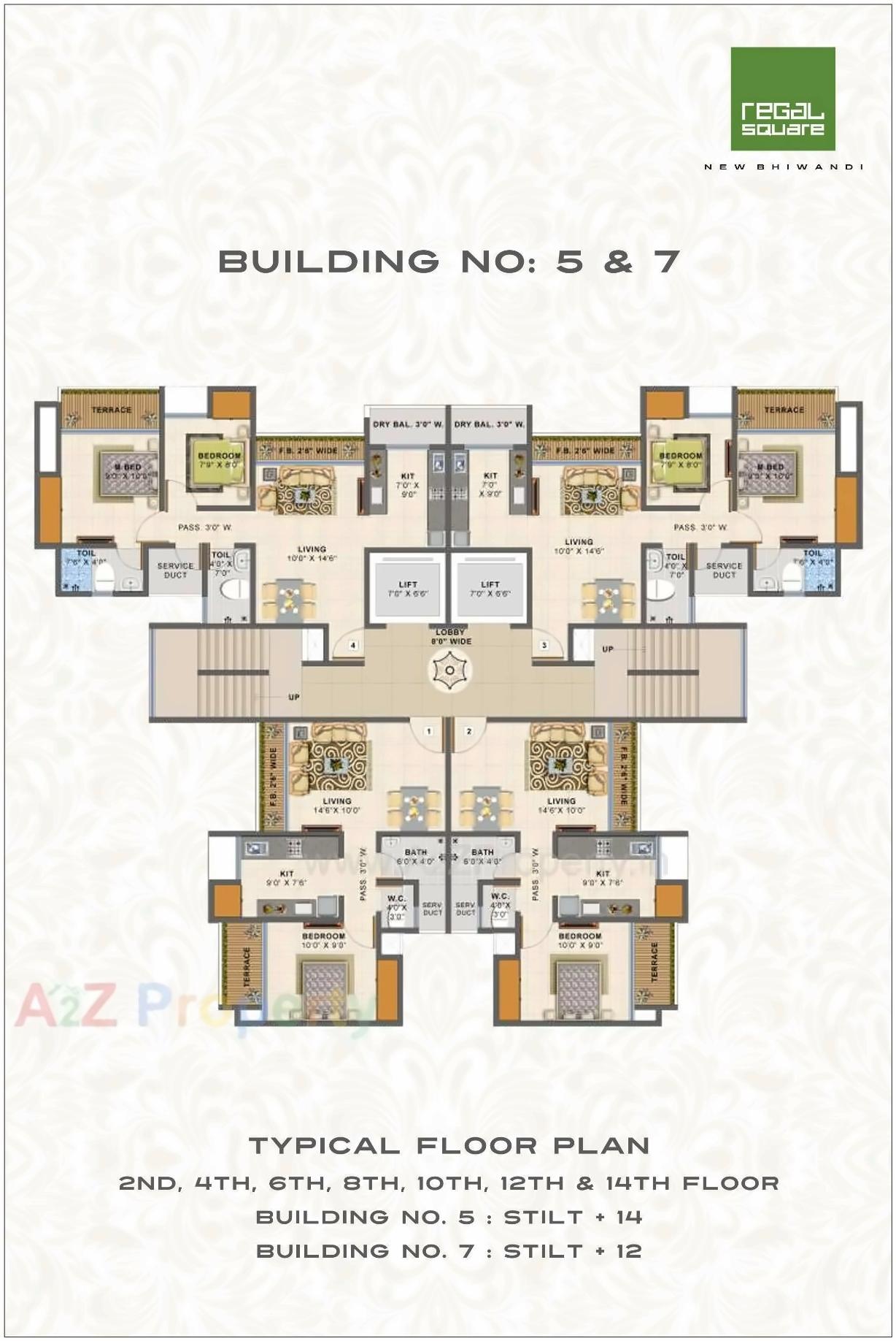 Layout of real estate project Regal Square  No located at Bhiwandi-m-corp, Thane, Maharashtra