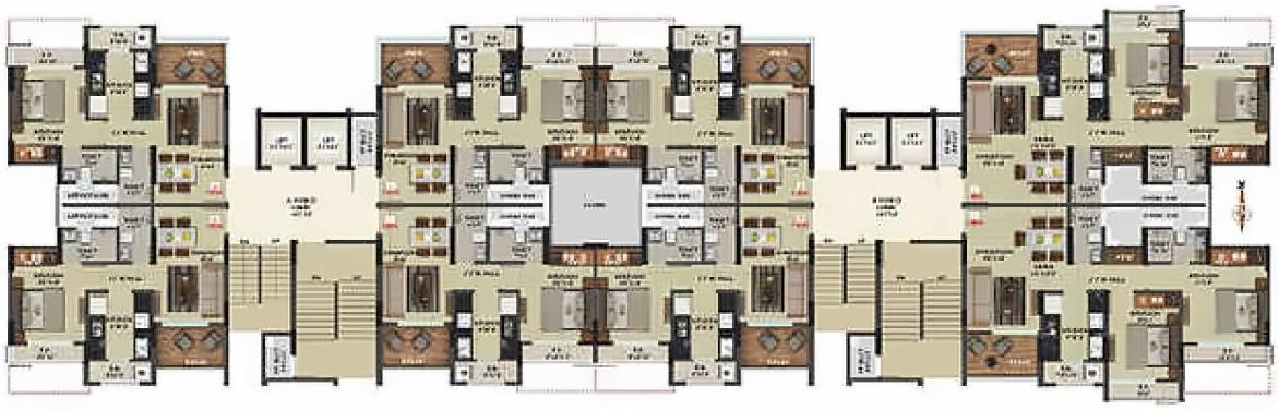 Layout of real estate project Regency Park located at Netivali, Thane, Maharashtra