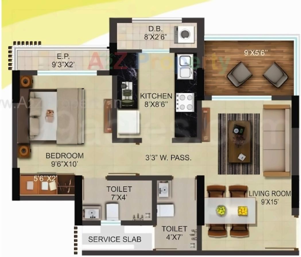 Layout of real estate project Regency Park located at Netivali, Thane, Maharashtra