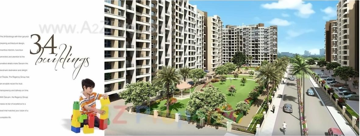 3D Elevation of real estate project Regency Sarvam located at Titwala, Thane, Maharashtra