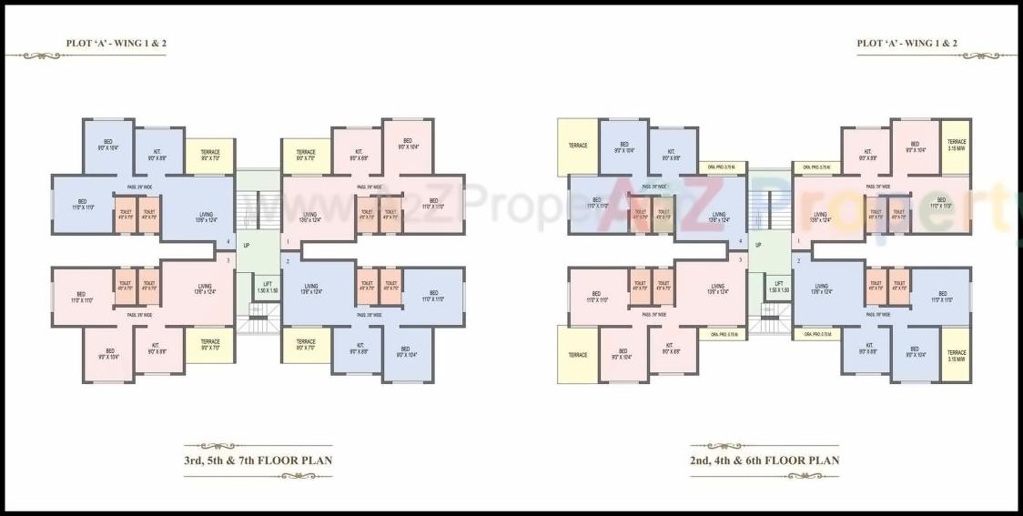 Layout of real estate project Royal Castle located at Ambarnathm-cl, Thane, Maharashtra